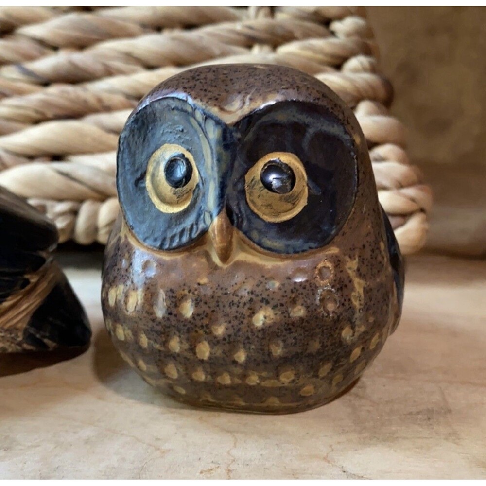 Vintage Otagiri Ceramic Owls Figurines Set Of Two Collectibles Made In Japan - Picture 6 of 6
